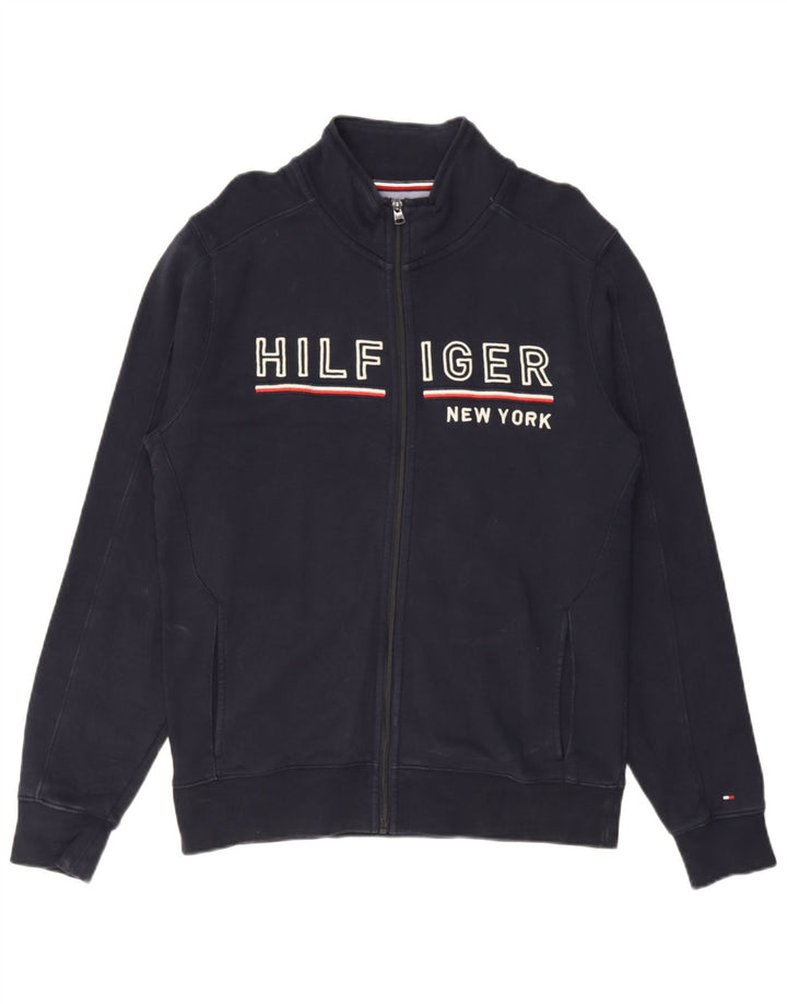 Męska kurtka dresowa Tommy Hilfiger w stylu vintage, średnia, granatowa