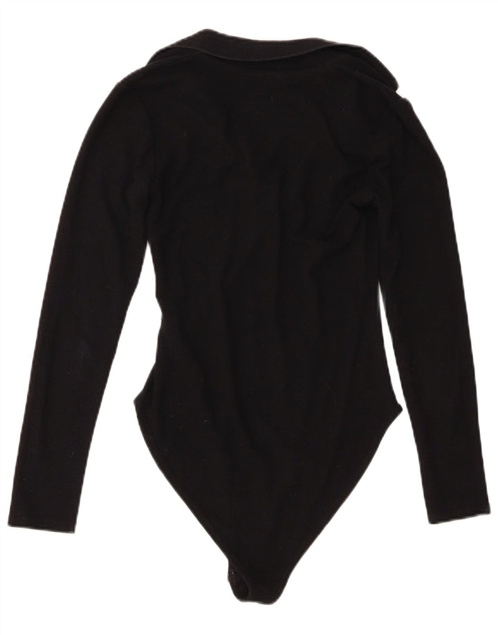 Damskie body polo Zara UK 12, średni czarny poliester