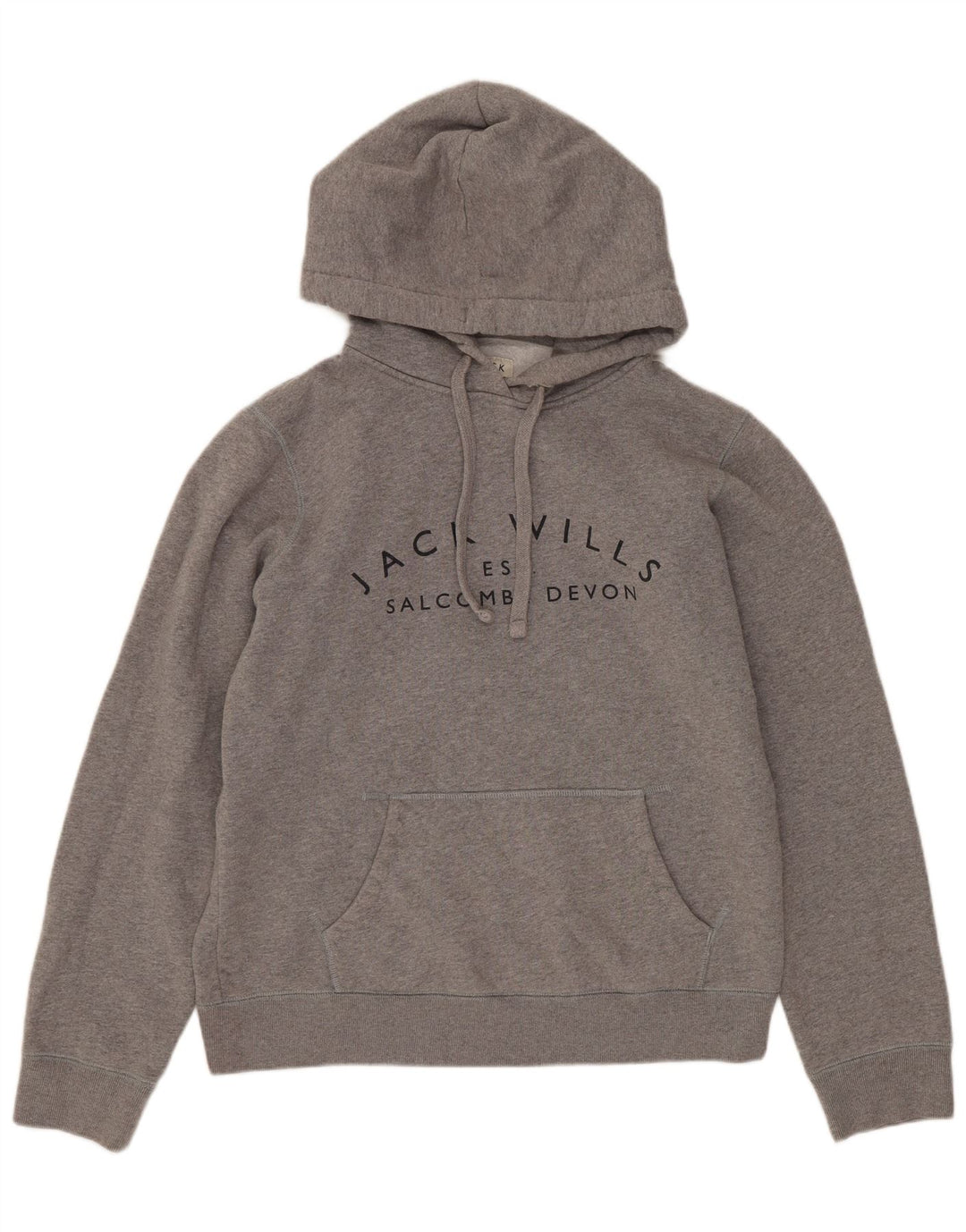 JACK WILLS Damski sweter oversize z kapturem Salcombe Devon UK 10, mały, szary