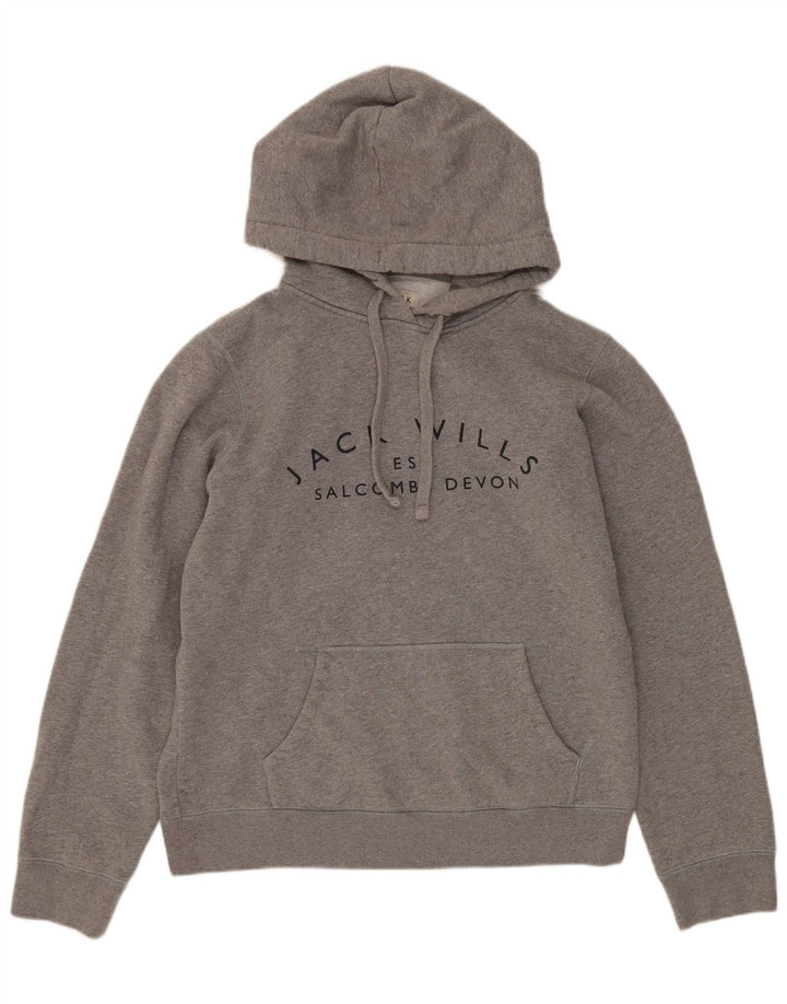 JACK WILLS Damski sweter oversize z kapturem Salcombe Devon UK 10, mały, szary
