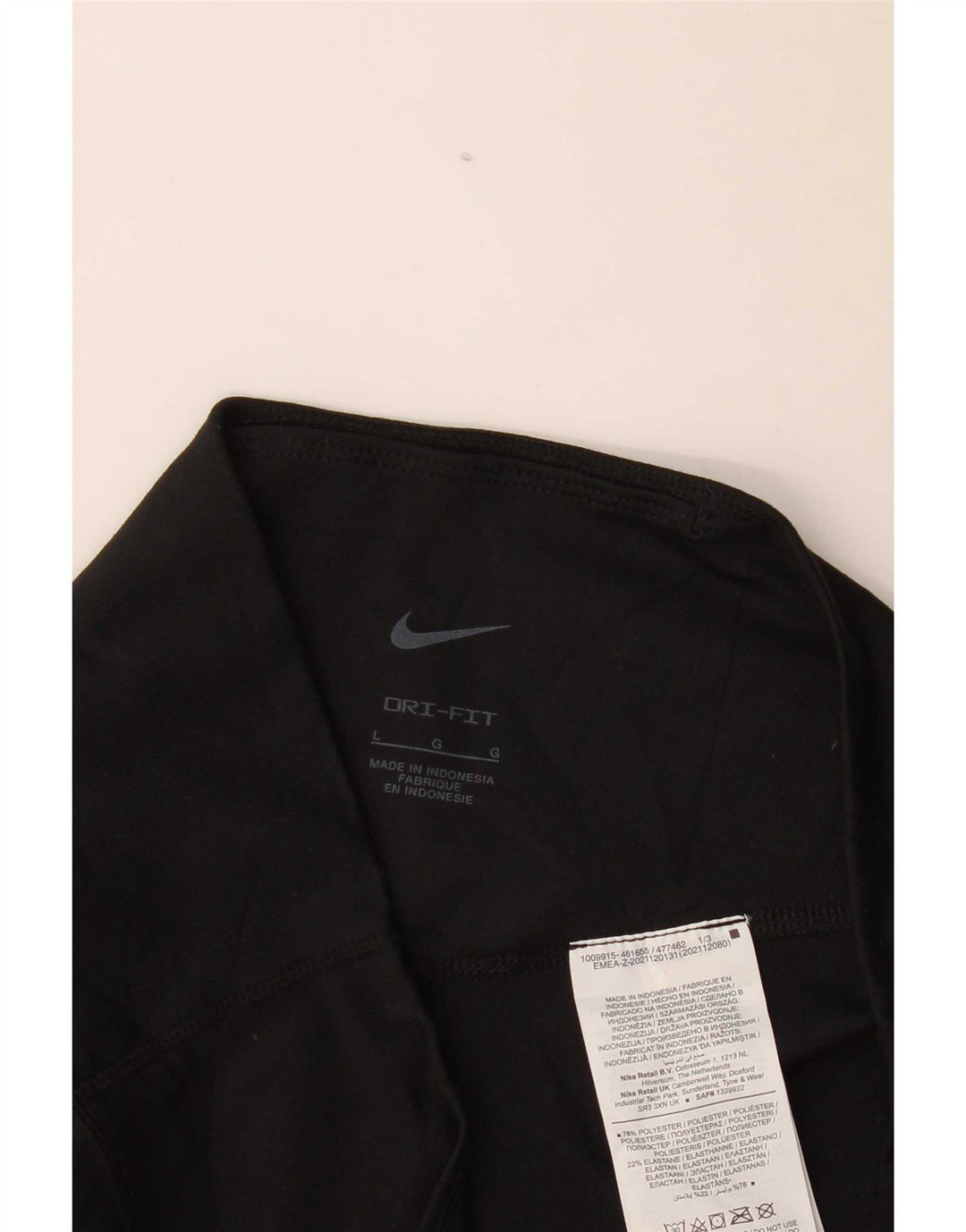 Damskie legginsy Nike Dri Fit UK 14, duże, czarne, poliestrowe