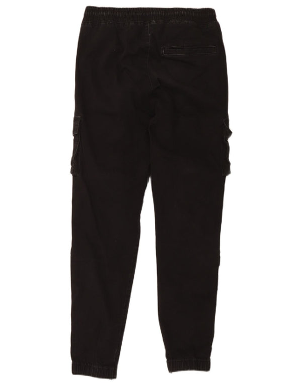 Męskie spodnie cargo Hollister Crop XS W30 L26, czarne, bawełniane