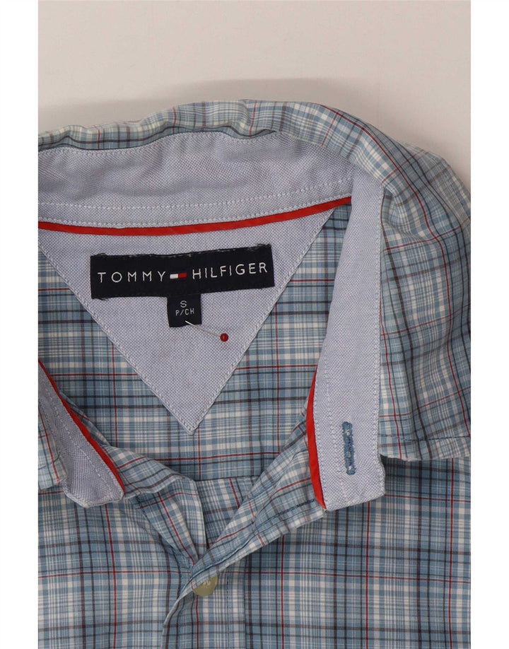 Koszula męska Tommy Hilfiger w małą niebieską kratę