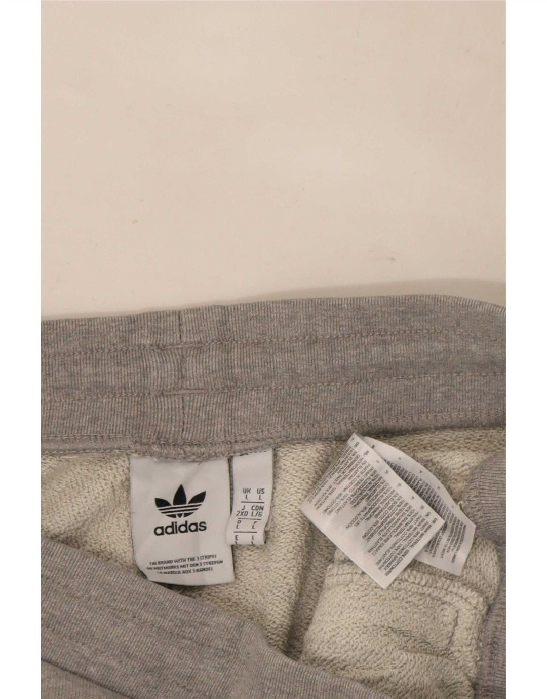 Męskie spodnie dresowe Adidas, duże, szare, bawełniane