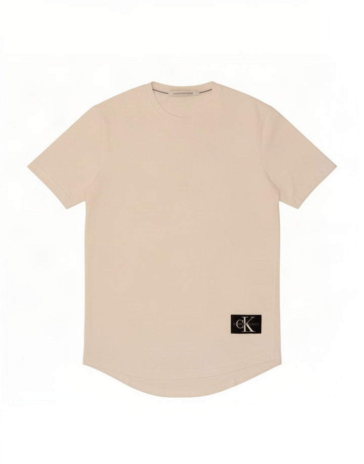 Męska koszulka T-shirt Calvin Klein Jeans, średnia biel