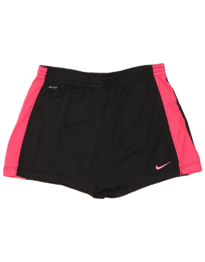 Męskie spodenki sportowe Nike Dri Fit, duży czarny poliester z blokami kolorów