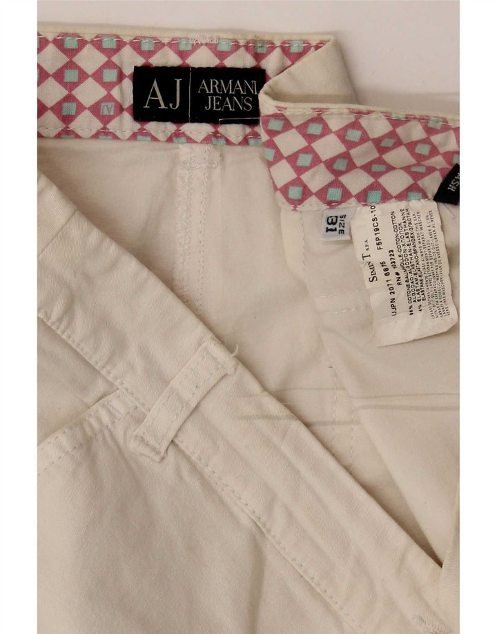 Spodnie damskie Armani Capri W31 L20 Biała bawełna