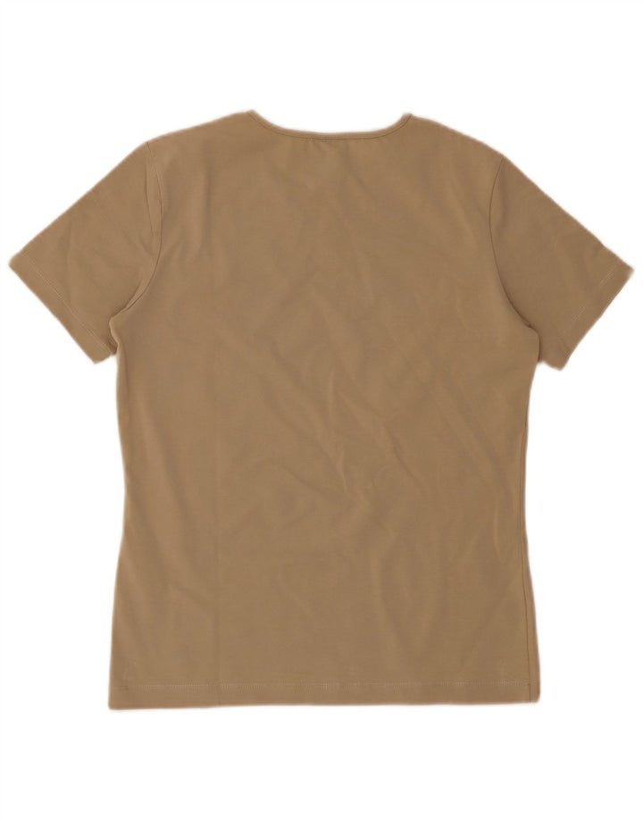 T-shirt damski Trussardi Top UK 14, duży, beżowy
