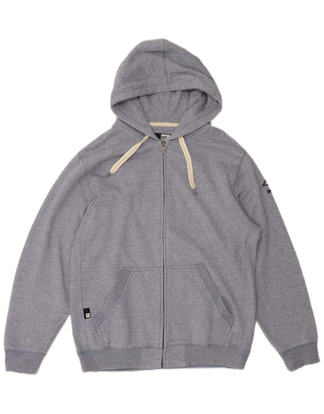 Męski sweter z kapturem i zamkiem błyskawicznym Rip Curl, duży, niebieski, bawełniany