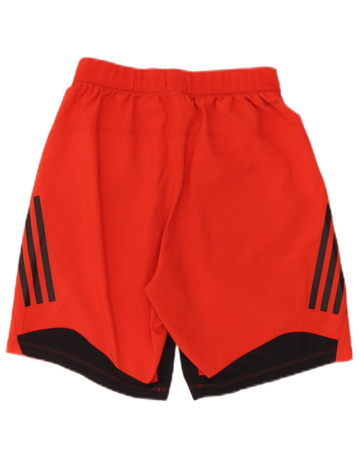 Męskie spodenki sportowe Adidas Climalite, mały, czerwony, kolorowy poliester