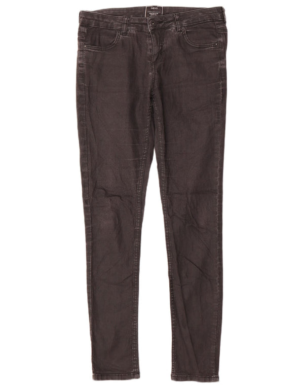 Damskie jeansy skinny Oasis UK 12 Medium W32 L32 Szara bawełna