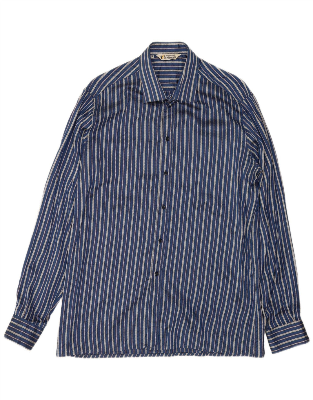 Koszula męska w stylu vintage, rozmiar 42 16 1/2, duże niebieskie prążki