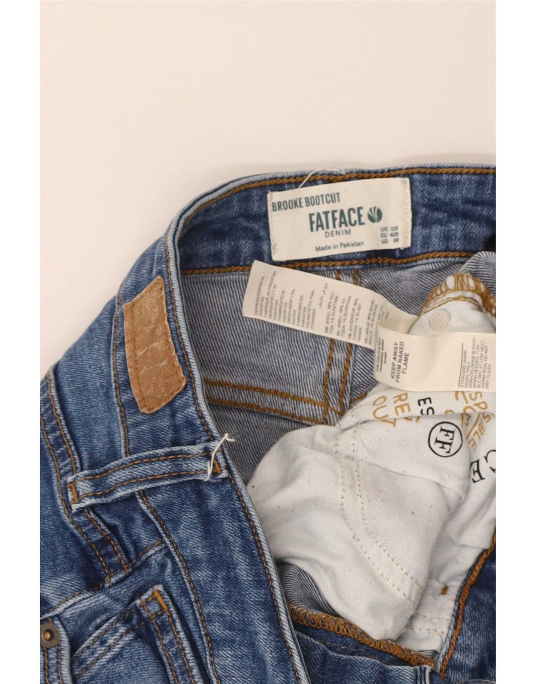 Damskie jeansy Bootcut Fat Face UK 12 Medium W30 L29 Niebieskie bawełniane