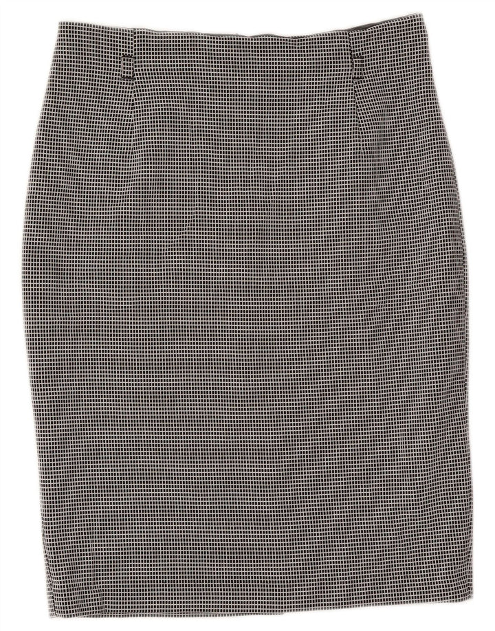 Marks & Spencer Damska spódnica ołówkowa UK 12 Medium W30 Czarny poliester w kratę