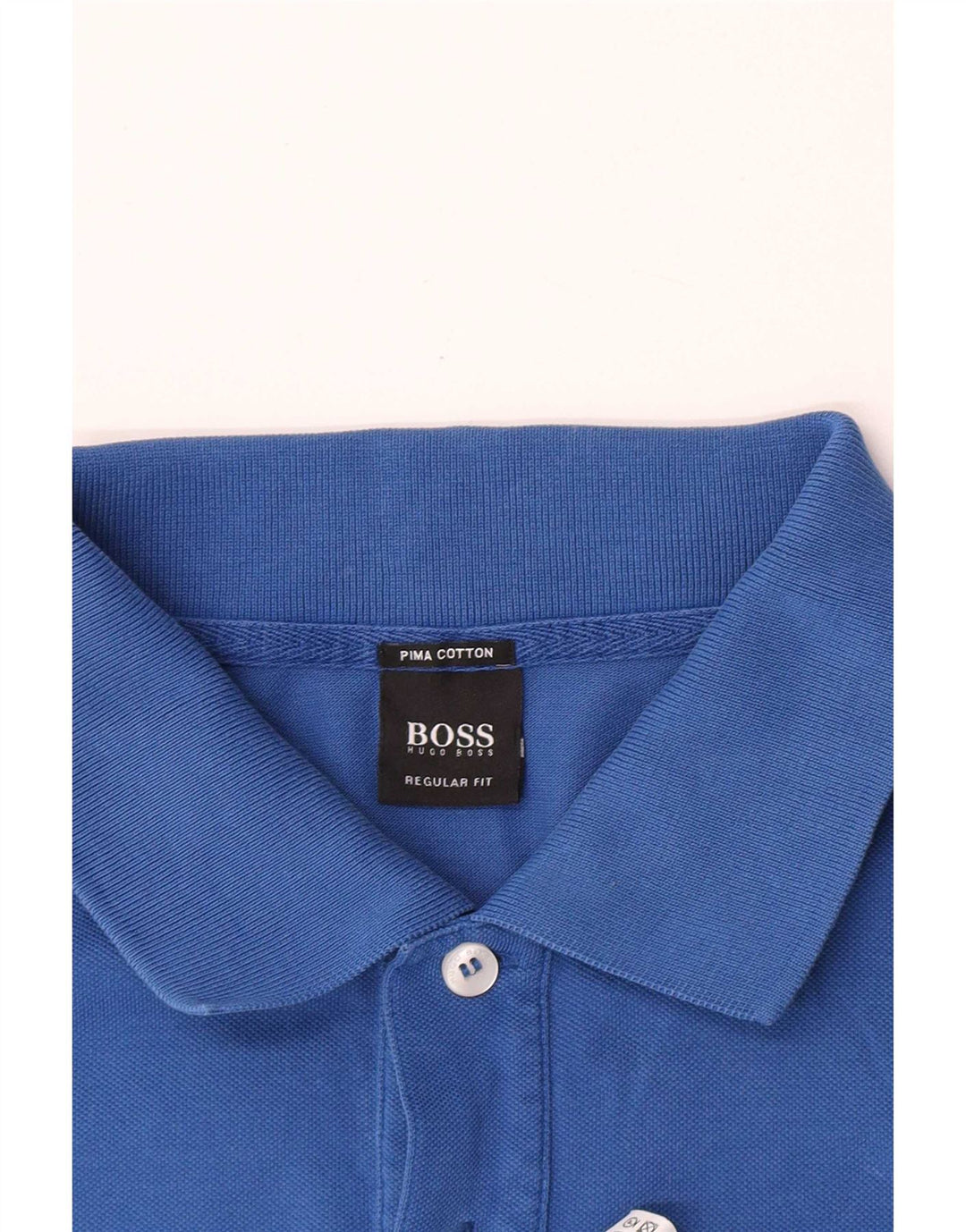 Męska koszulka polo Hugo Boss o regularnym kroju, duża, niebieska, bawełniana