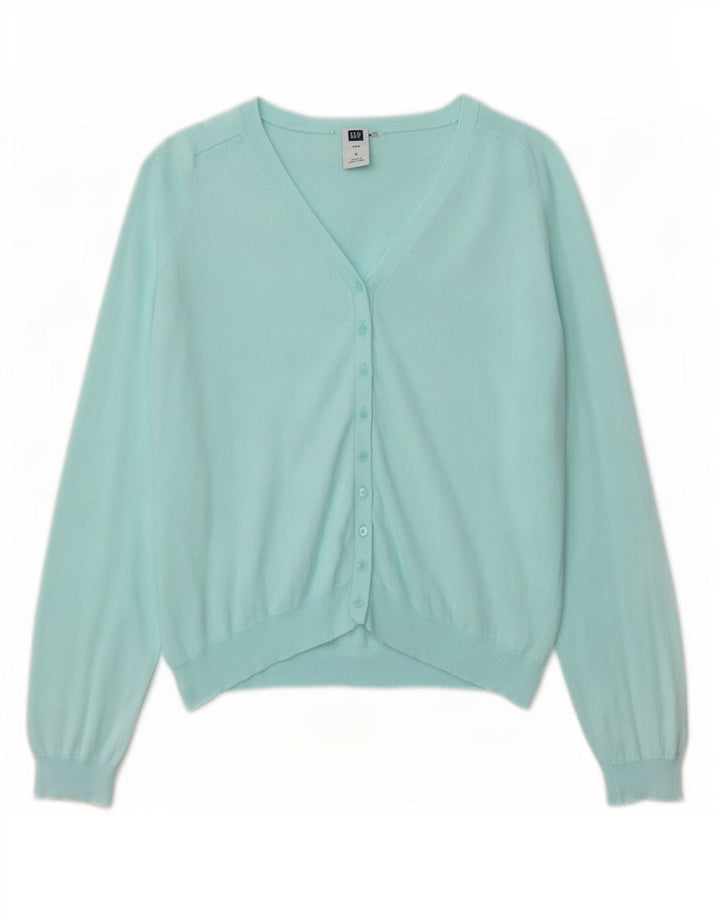 Sweter damski Gap Cardigan UK 10 Small, turkusowa bawełna