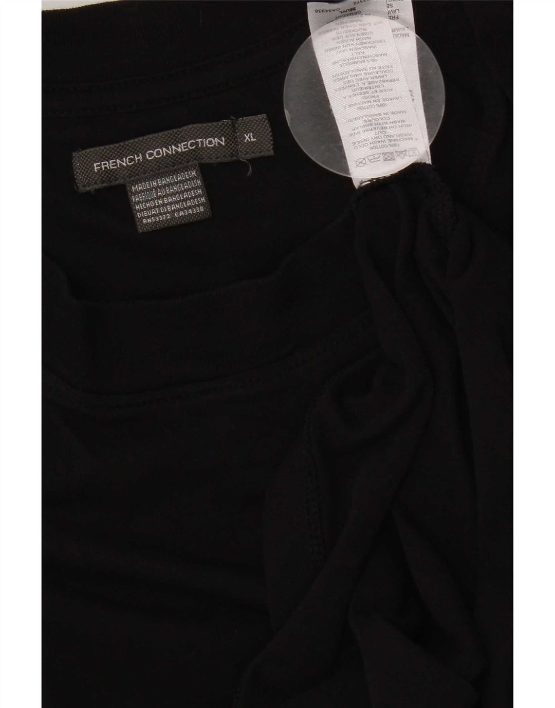 Koszulka męska French Connection Top XL, czarna, bawełniana