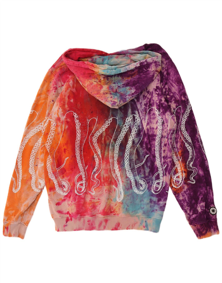 Męski sweter z kapturem i grafiką Octopus, duży, wielobarwny krawat