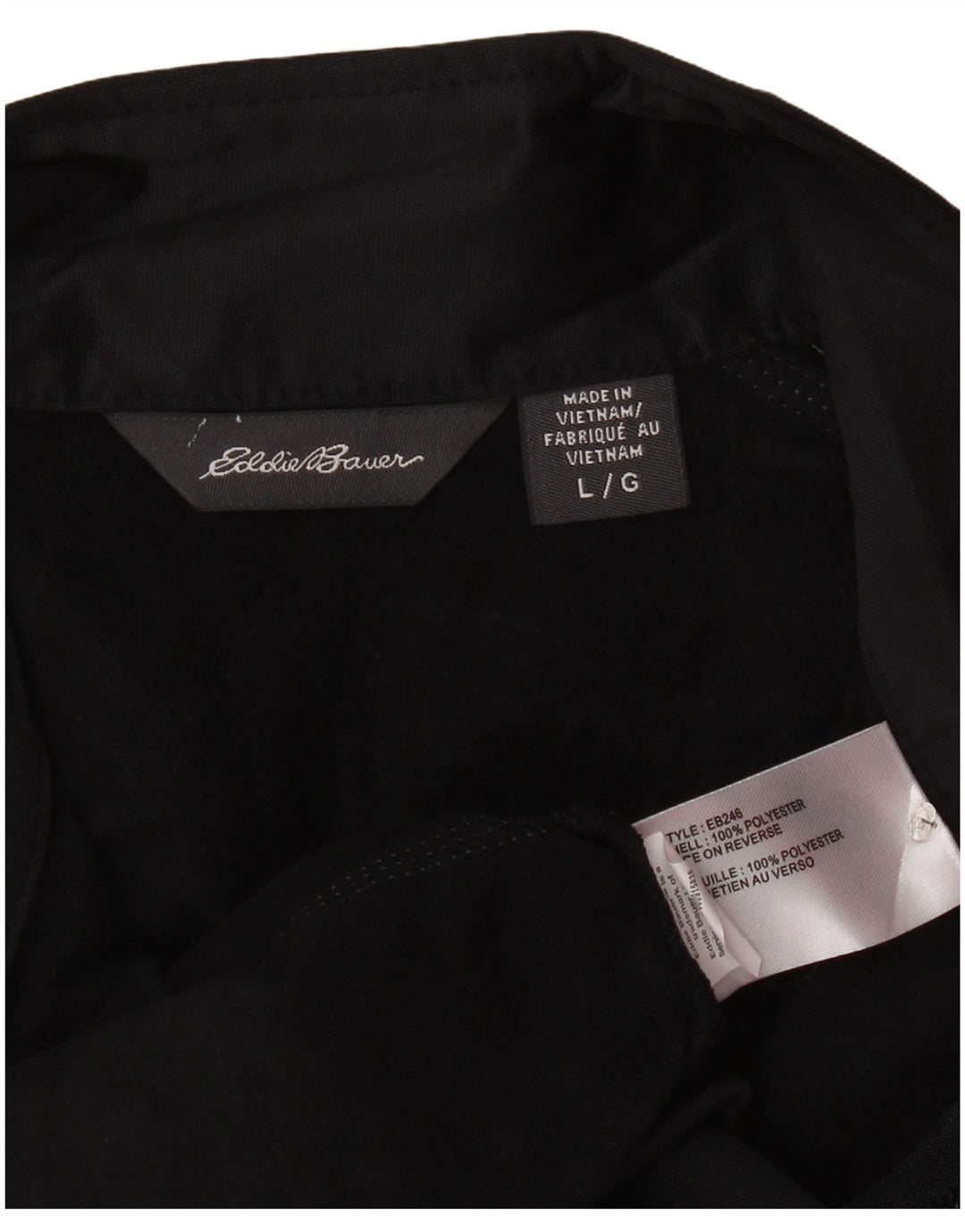 EDDIE BAUER Męska kurtka dresowa, duża, czarna, poliester