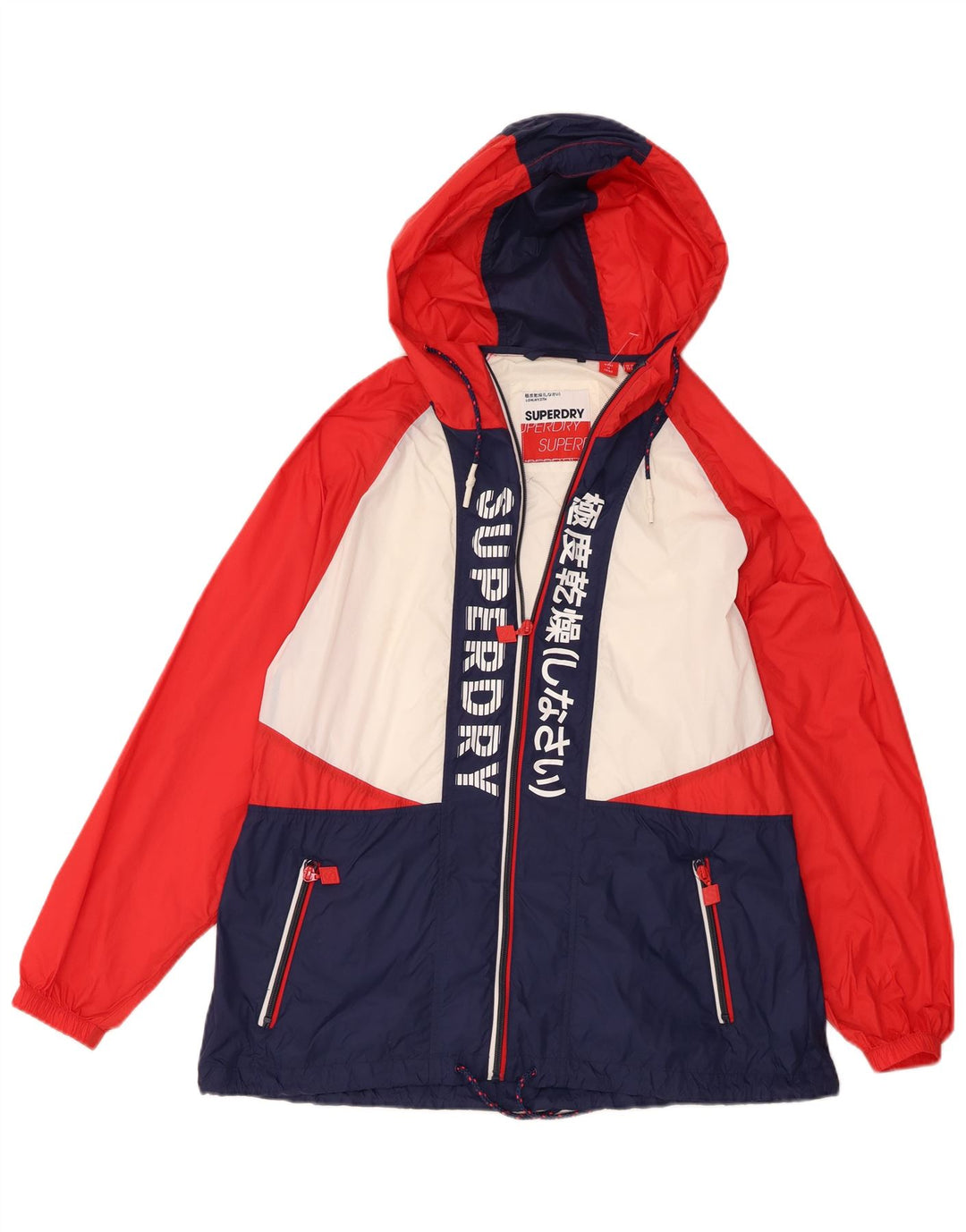 Damska kurtka przeciwdeszczowa Superdry Oversized Graphic UK 10, mała, wielokolorowa