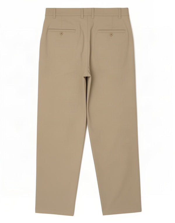 Męskie proste spodnie chino w stylu vintage W38 L30 beżowa bawełna