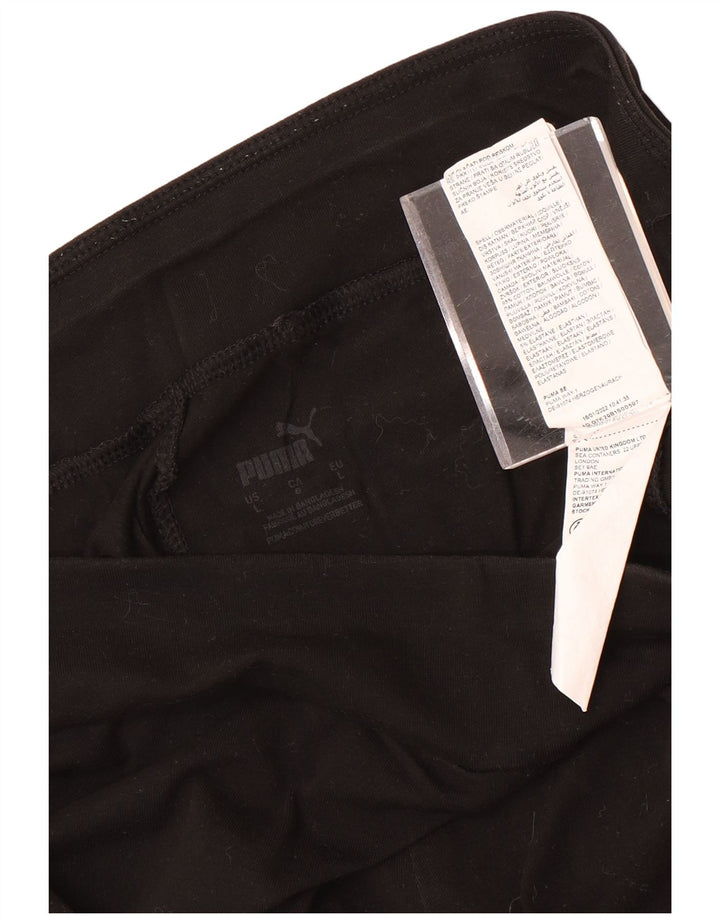 Damskie legginsy Puma UK 14, duże, czarne, bawełniane