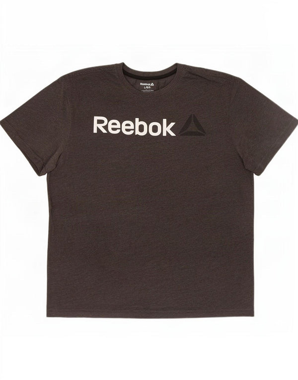 Męska koszulka Reebok z grafiką, duża, szara