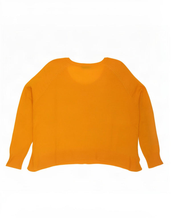 Damski sweter Zara Crop Oversize z dekoltem w łódkę UK 10 Small Orange