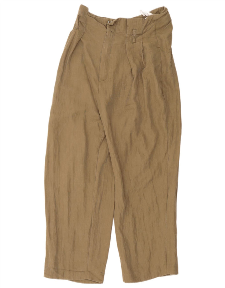 Damskie spodnie haremowe Zara, średnie W28 L22 Khaki Lyocell