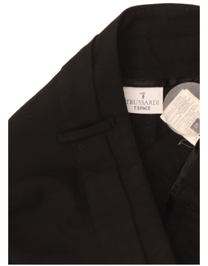 Damskie spodnie garniturowe TRUSSARDI IT 40 Small W32 L29 Czarny poliester