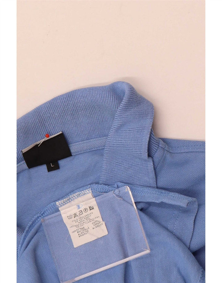 Męska koszulka polo Trussardi, duża, niebieska, bawełniana