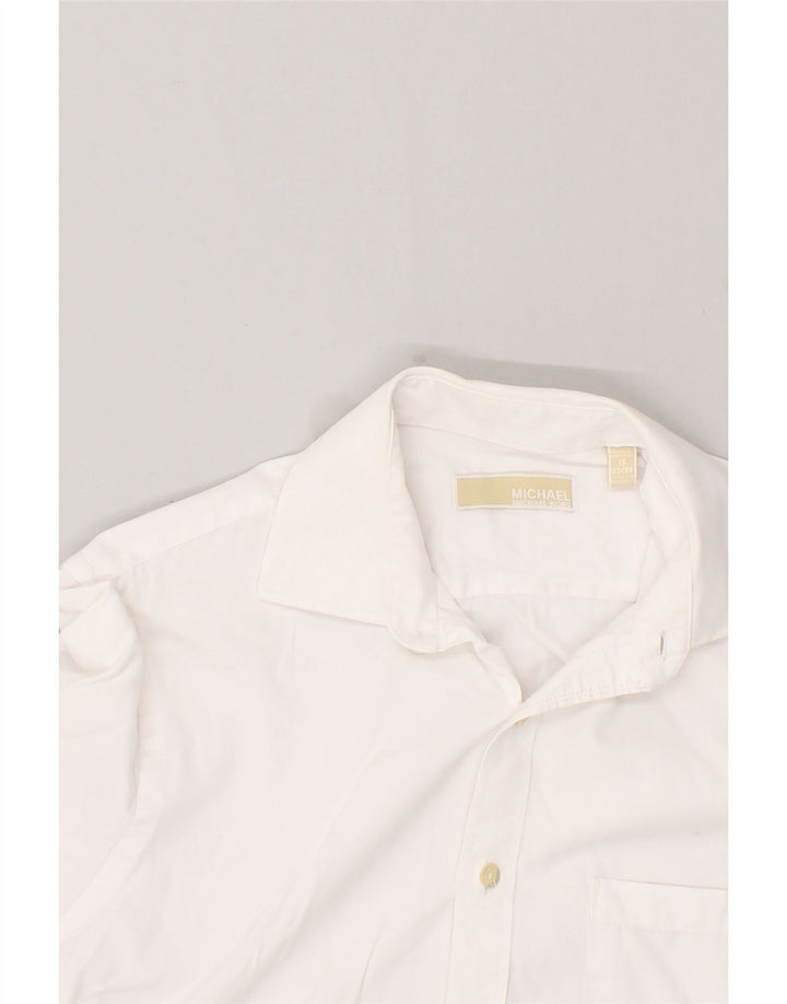 MICHAEL KORS Mens Shirt Size 15 Medium White | Vintage Michael Kors | Thrift | Second-Hand Michael Kors | Used Clothing | Messina Hembry 