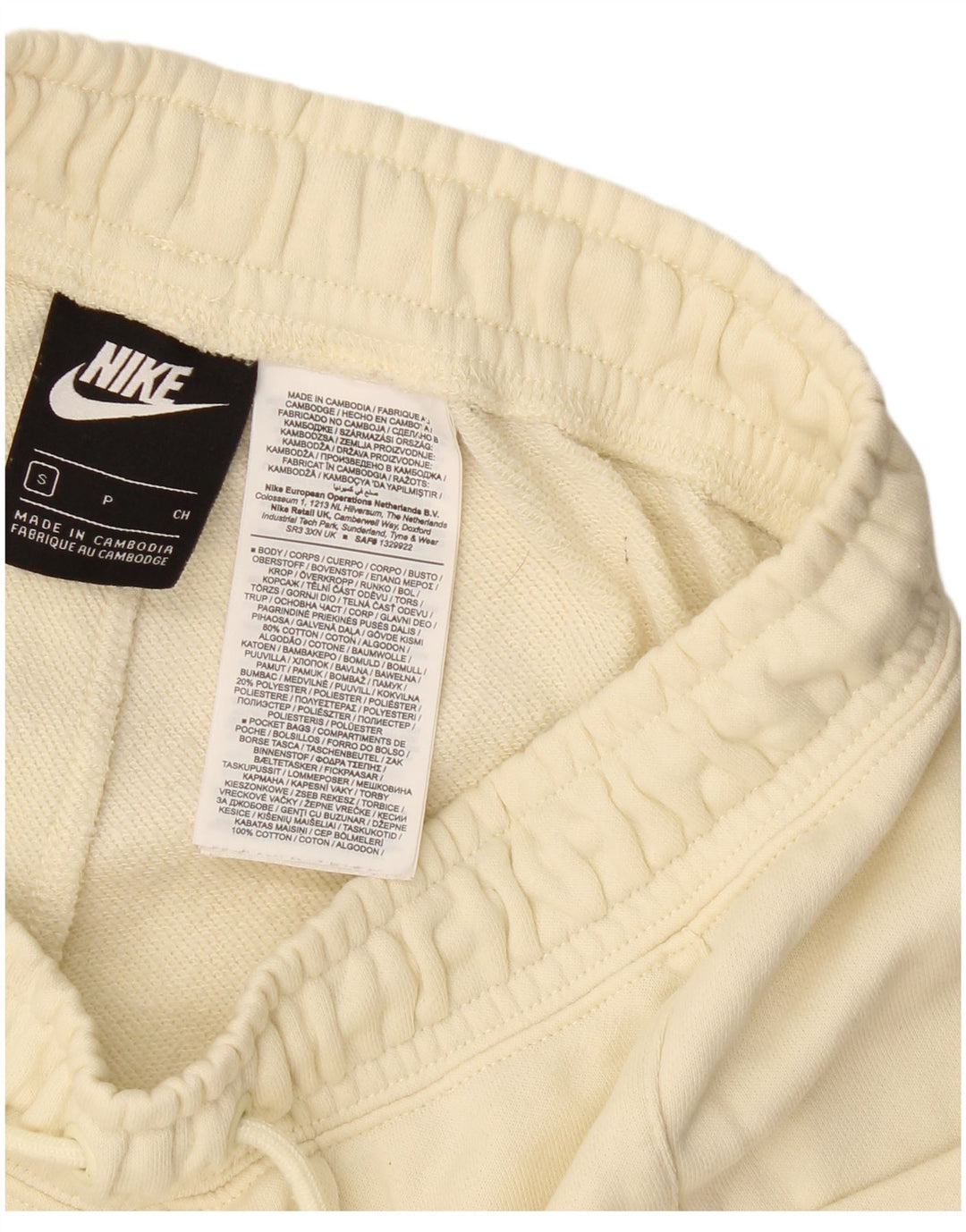Damskie spodenki sportowe Nike UK 8 Małe, beżowe, bawełniane
