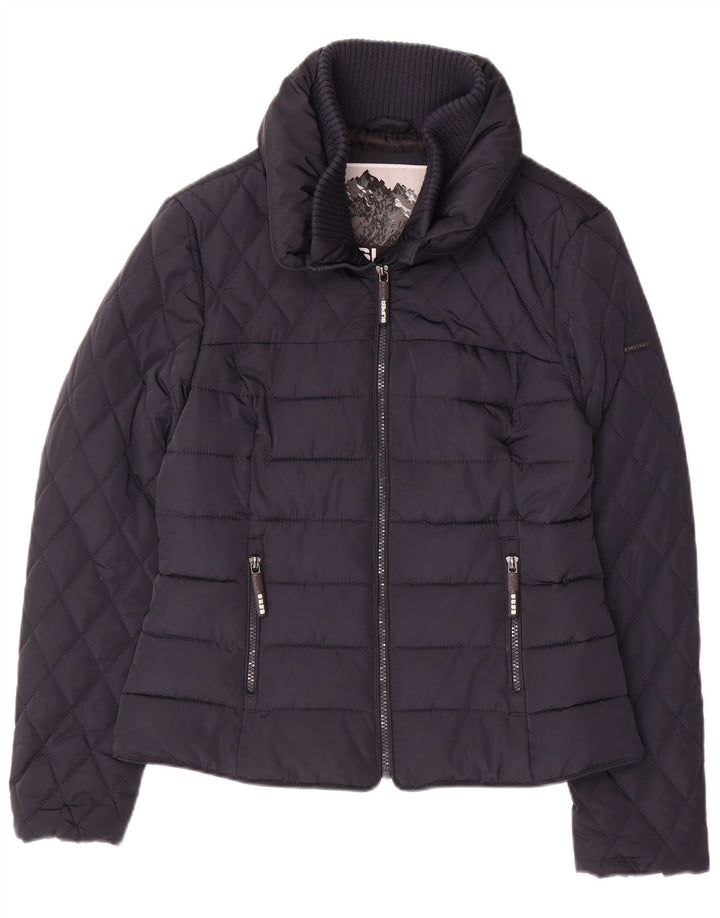 Damska ocieplana kurtka Superdry UK 14, średni granatowy poliester