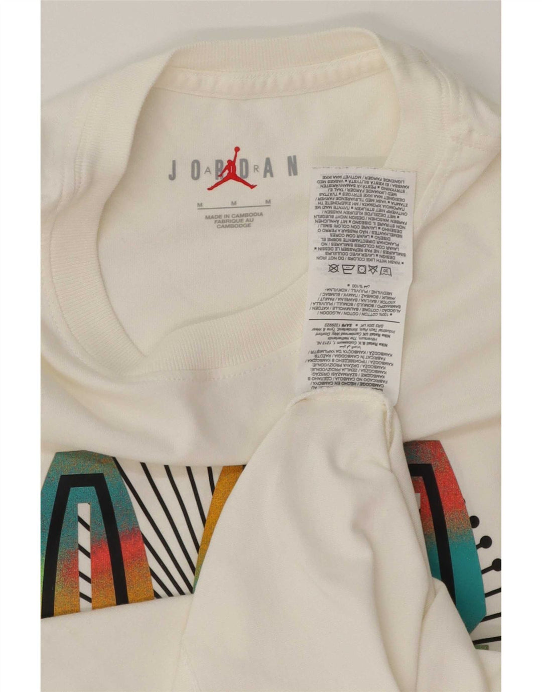 Męski T-shirt z grafiką Jordan, średni biały bawełniany