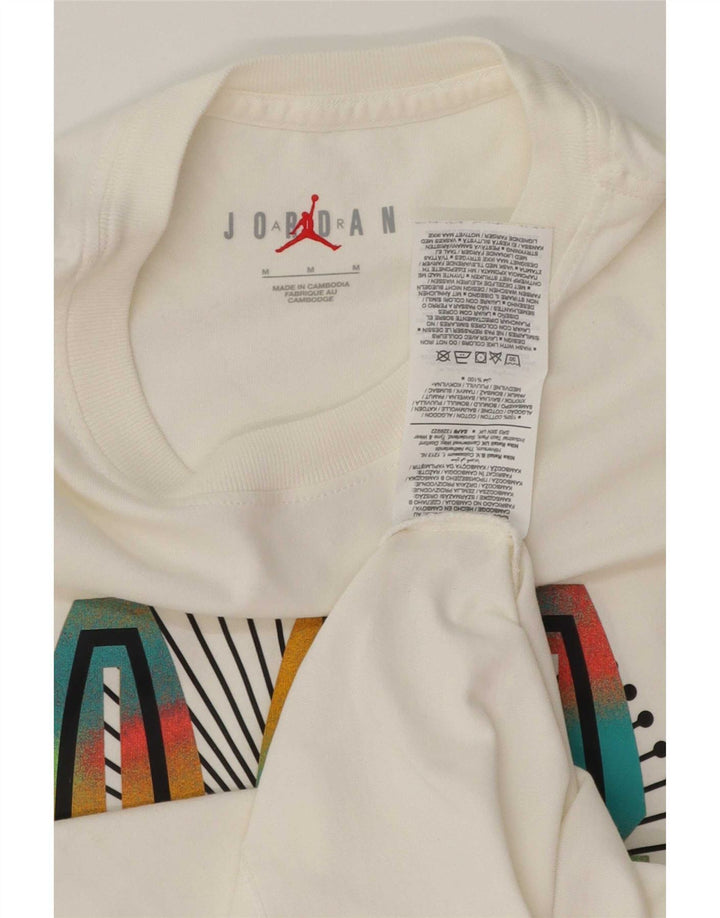 Męski T-shirt z grafiką Jordan, średni biały bawełniany