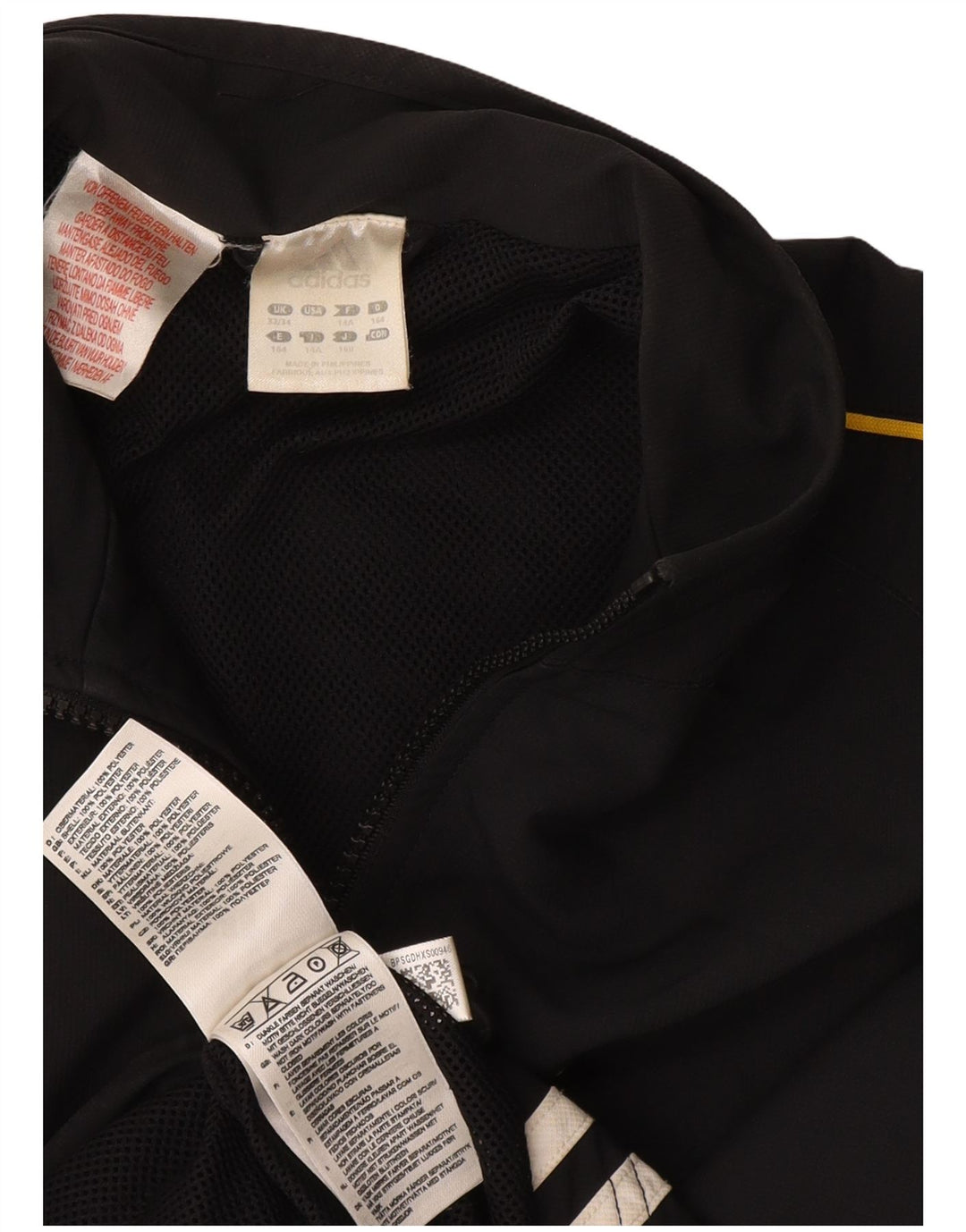 Chłopięca kurtka dresowa ADIDAS 13-14 lat, czarna, poliester