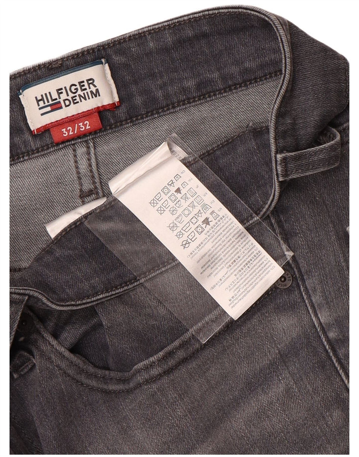 Męskie jeansy slim fit TOMMY HILFIGER W32 L32 Szara bawełna