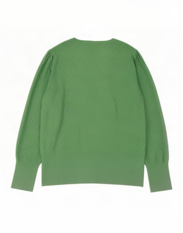 Marks & Spencer Damski sweter z dekoltem w łódkę UK 20 2XL Zielony wiskoza