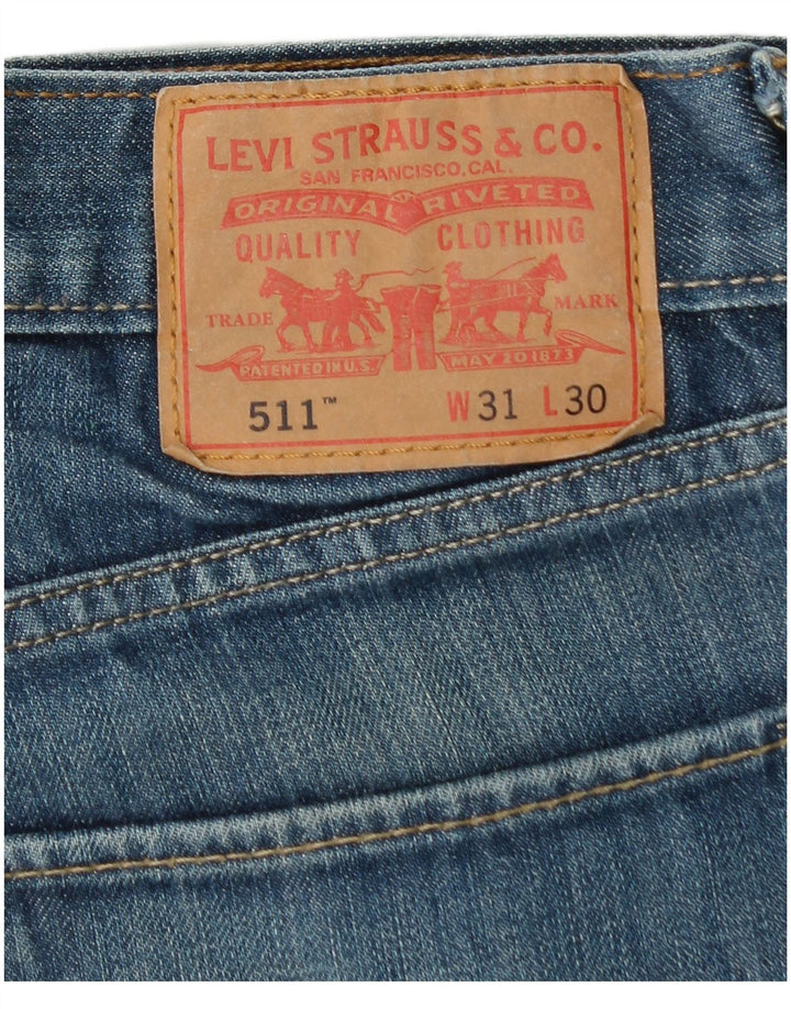 Męskie jeansy Levi's 511 Slim W31 L27 Niebieska bawełna