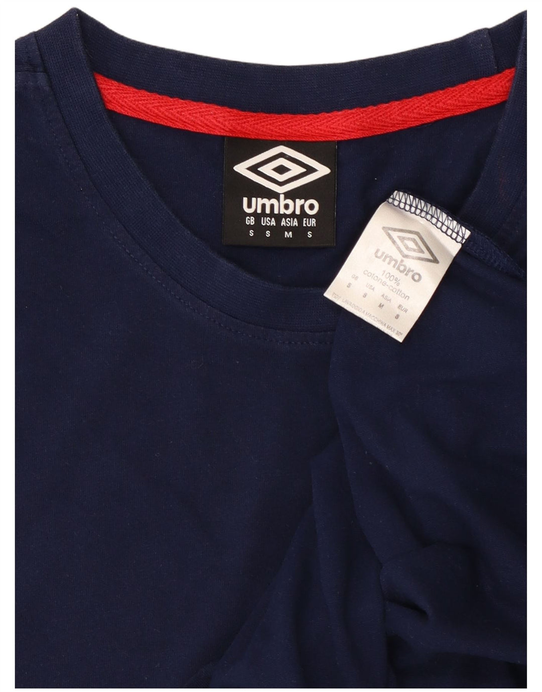 T-shirt męski Umbro, mały, granatowy, bawełniany
