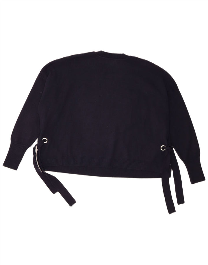 Whistles Damski sweter z okrągłym dekoltem, UK 10, mały, granatowy