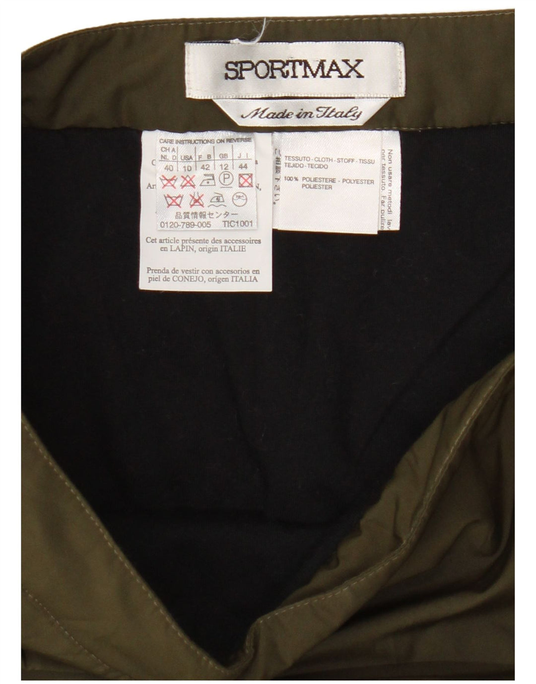 Damska spódnica midi Sportmax UK 12 Medium W30 Zielony poliester