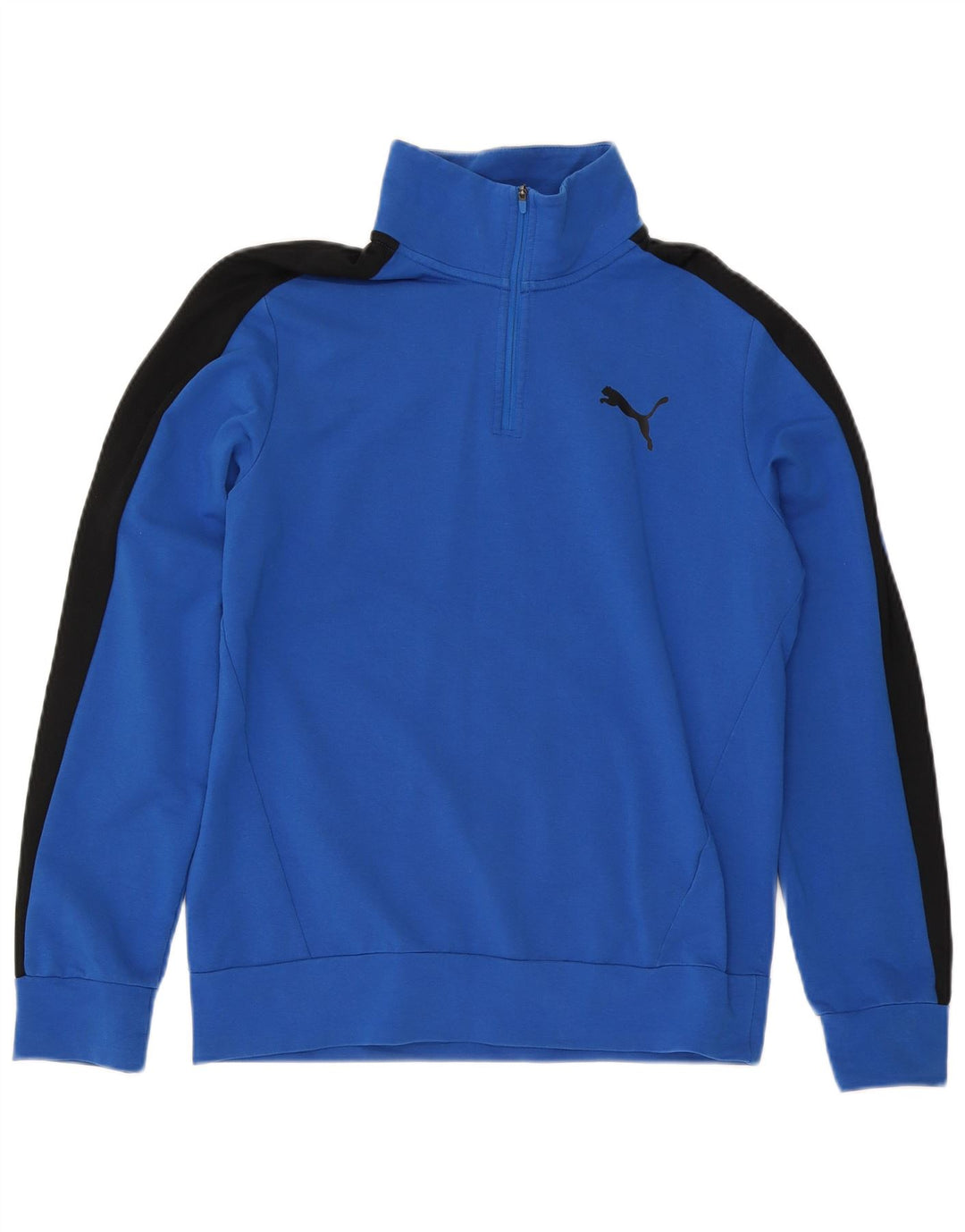 Męski sweter PUMA z zamkiem błyskawicznym i średnim niebieskim kolorem