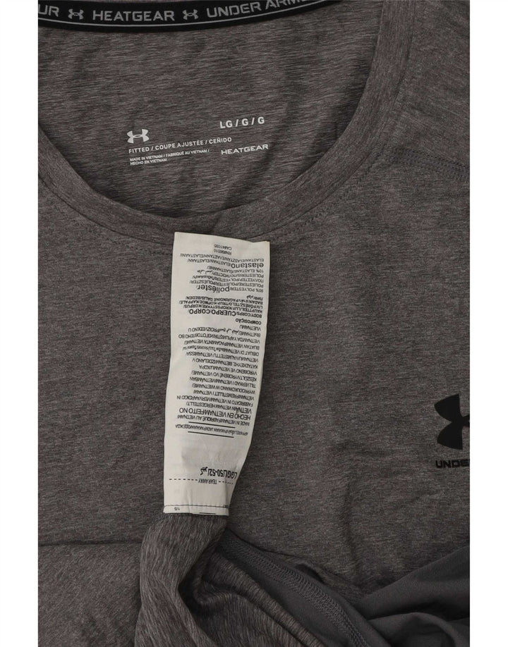Męski t-shirt Under Armour Heat Gear, duży, szary, poliestrowy