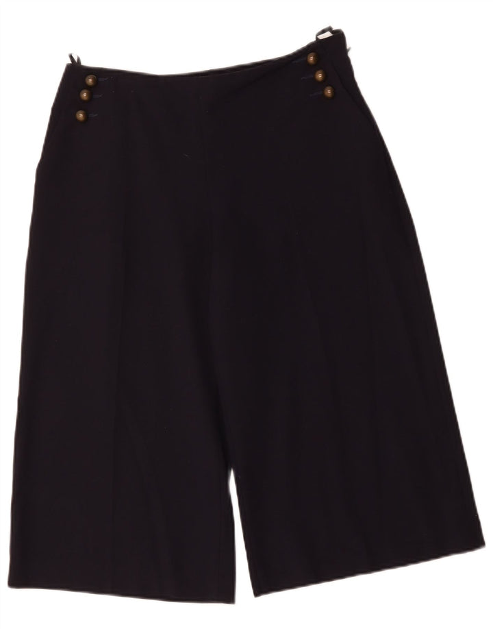 Marks & Spencer Damskie Bermudy UK 10 Małe W30 Granatowe Poliester