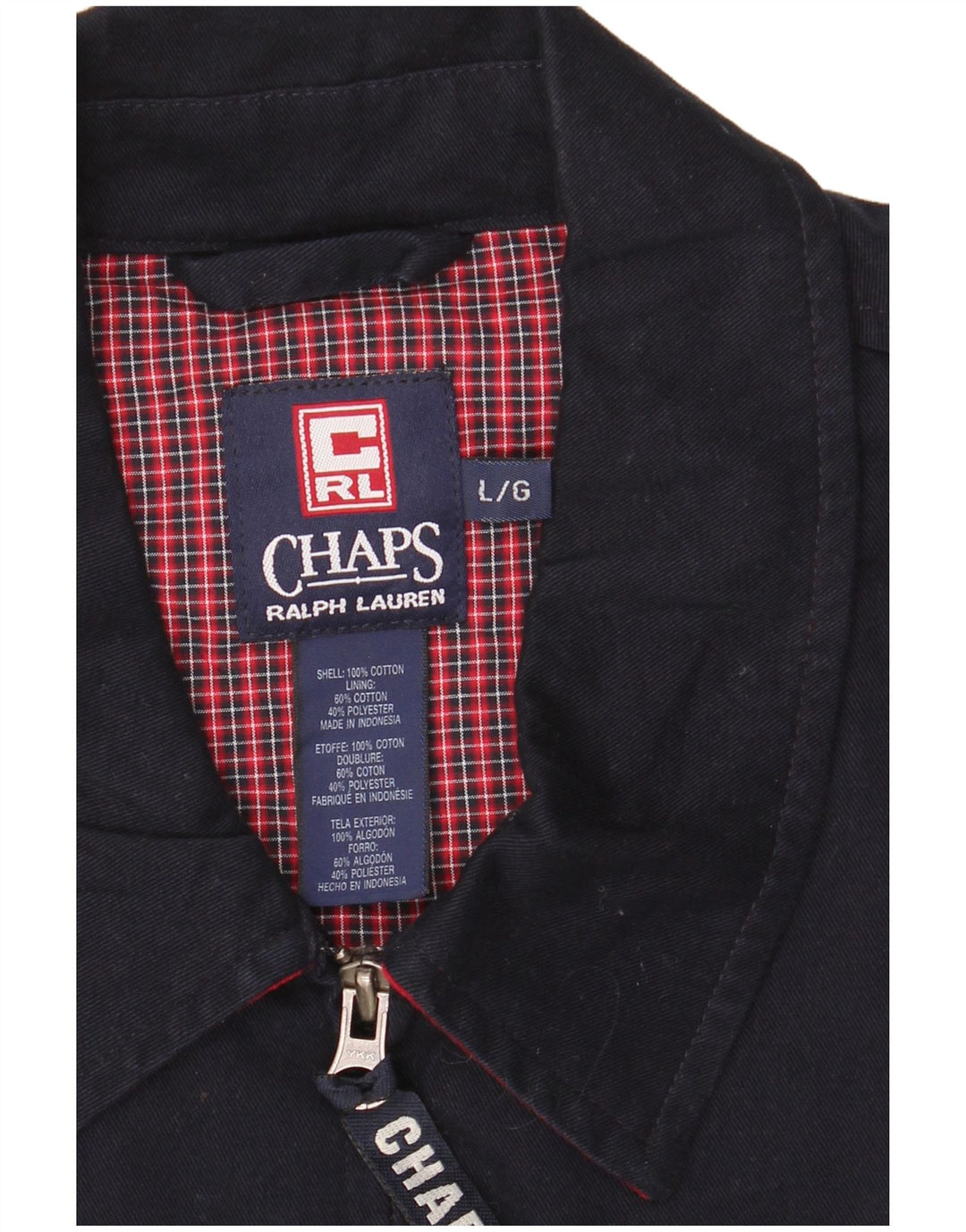 Męska kurtka bomberka Chaps UK 40, duża, granatowa, bawełniana