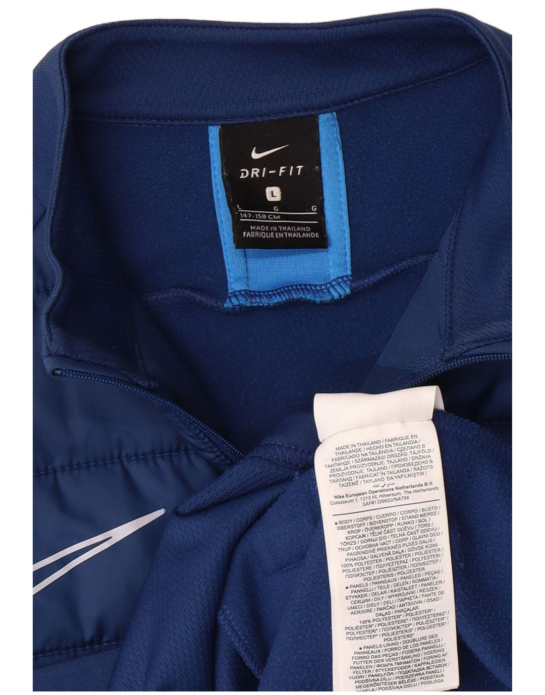 Chłopięcy dres NIKE Dri Fit z pulowerem, rozmiar 12-13 lat, duży, niebieski