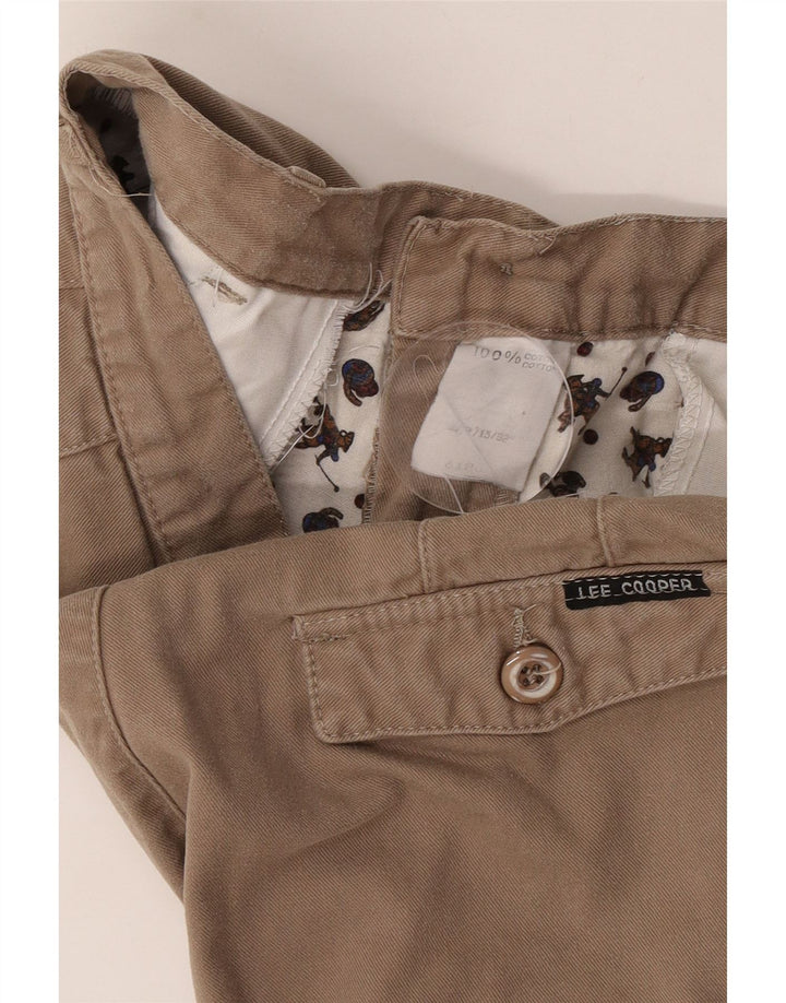 Damskie spodnie Chino Lee Cooper Pegged W32 L32 Beżowa bawełna