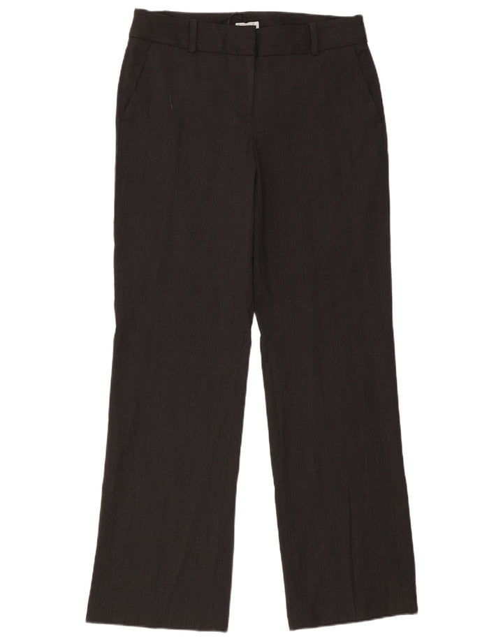 Damskie proste spodnie garniturowe JIGSAW UK 12 Medium W34 L34 Szary poliester